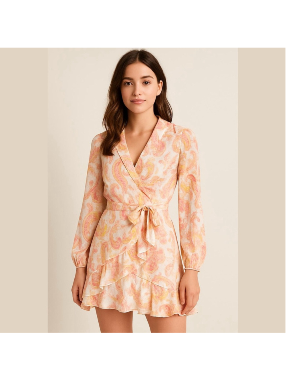 Rococo Sand Emily Wrap Mini Dress